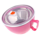 Insulated Food Container Thermal Round Bowl Lunch Dinner Box Outdoor Pink