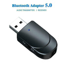 USB 5.0 Bluetooth Receiver Adapter 3.5mm AUX Stereo For TV Headphone PC Spe L4G1