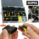 352 pcs 1/2/3/4Pin Way Super Seal Car Waterproof Electrical Wire Connector Plug