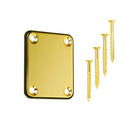 Golden 4 Holes Neck Plate W/ Screws For  Electric Guitar
