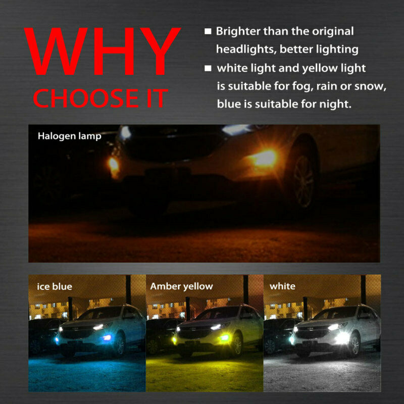1x Two-Color H8/H9/H11 Lamps Constantly Bright Rapid Blinking Car Led F VKU
