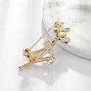 Elegant Women Enamel Alloy Animal Spot Cute Cat Brooch Pin Jewelry Decor Gif-