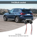 2pcs T20 7443 Car Bulb Holder Lamp Socket Adapter LED Light Wiring Connector
