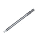 1/4 inch Hex Shank 6mm Dia Shaft 100mm Long Square Screwdriver Bit Gray H1B7