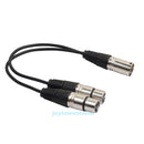 1.1FT XLR 3 Pin Male to 2 XLR Female Connector Microphone Extension Cable Cord