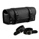 Universal PU Leather Bar Bags Motorcycle Side Bags Saddlebag Barrel Roll R3E4