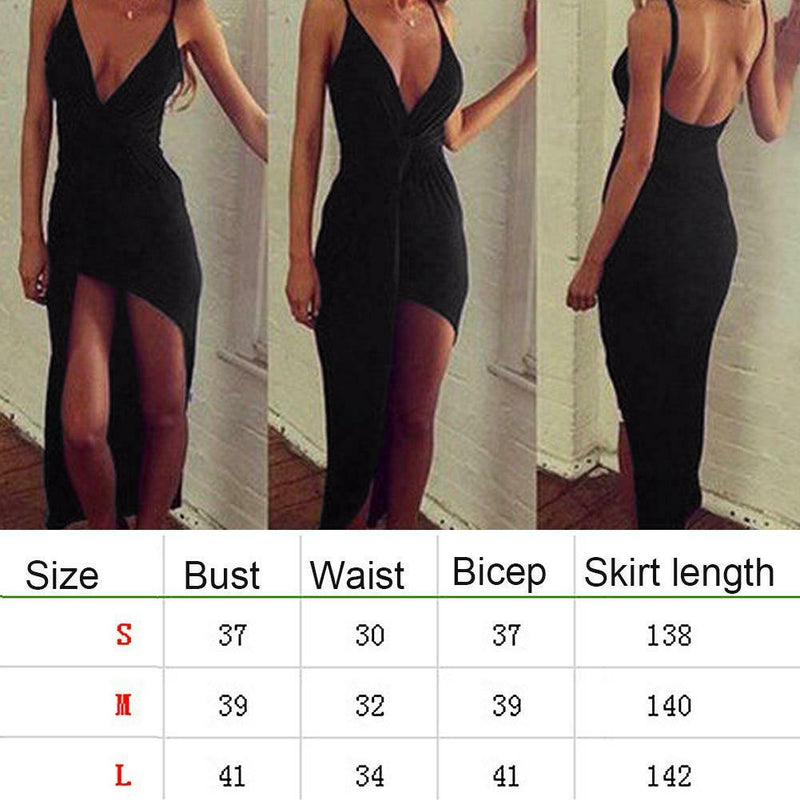 BlackSexy WomenBandage Backless MaxiDressSummer Beach Nightclub Cocktail M  A