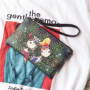 Fashion Women Ethnic Style Leather Bag Long Clutch Wallet Purse Handbag Wristlet