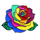 Colorful Rose Flower Pins Badge Rainbow Clothes Bag Brooch Jewelry Gift