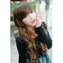 Light Brown Width 25cm  Long Curl Wavy Clip-on Sexy Stylish Hair Extension