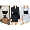 Women's Lace up Wide Belts Elastic Stretch Cinch Band Wrap Dress Decorative