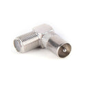 2pcs 90 Degree Right Angled TV Aerial Cable Connector RF Coaxial F Socket OZ OZ