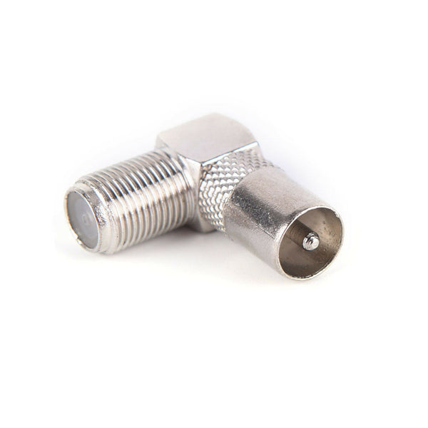 2pcs 90 Degree Right Angled TV Aerial Cable Connector RF Coaxial F Socket OZ OZ