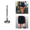 Womens Punk Leather Harness Thigh Garter Belt Single Leg Strap Clubwear Rock