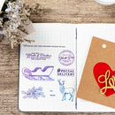 Christmas Transparent Silicone Seal Paper Cutting Mold for Scrapbook (Seal) A