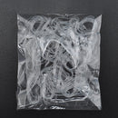 Fashion Ponytail Holder 200PCS Transparent Hair Tie Band Elastic Rubber Women