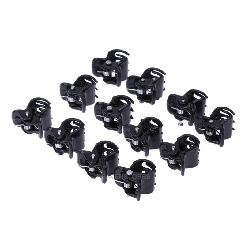 100pcs/bag Black Plastic Mini Hairpin Hair Claws Clip Clamp for Ladies 6 Claw