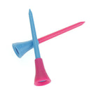 83mm Plastic & Rubber Cushion Top Golf Tees 100 PACK Wholesale Bulk Colorful