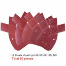50 Pieces Mouse Detail Sanding Sheets Sandpaper with Extra 2 Tips for Repla