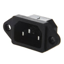 5X(IEC 320 C14 Male Plug 3 Pins PCB Panel Power Inlet Socket Connector F4M8)