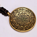 Handmade Tibetan Buddhism Amulet Nepal Copper Eight-diagram-shaped Amulet