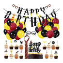 Wizard Glasses and Necktie, Cake and Cupcake Toppers, Wizard Birthday Banner