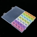 28 Dividers Multicolored Diamond Painting Box Nail Beads Powder Storage Case