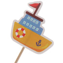 5pcs Cartoon Car Transport Cake Fruit Decorative Food Picks Cupcake ToppersTOCA