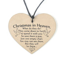 Christmas in Heaven' Heart Plaque/Sign Friendship Xmas Party Decorations DIY New