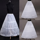 3Hoop ALinehite Long Dressedding Gown Crinoline Petticoat Underskirt Slips: K5B6