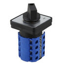 LW28-20M08/4 3 Position Rotary Cam Changeover Switch Ui 550V Ith 20A, Blue+SE8Q7