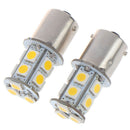 2x BA15D 1142 1076 Warm White 13SMD LED Light Bulbs Marine Boat RV Camper 12A3C