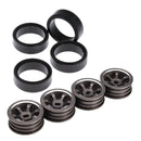 4x 1/28 Plastic Wheel Tires & Wheel Rims for WLtoys K969 P929 Car DIY Parts