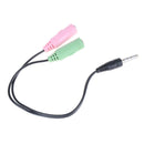 3.5mm Stereo Headphone Microphone Audio Y Splitter Cable Adapte Plug Jack CordJR
