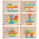 Children's Wooden Toys Hand Brain Training Clip Beads Chopsticks Beads Toys