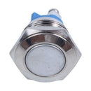 DC 36V 2A Off-(On) NO 16mm Metal Flat Momentary Push Button Switch
