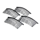 5pcs Metal Hair Comb Slide Side Findings Hair Jewelry Findings Tool Black