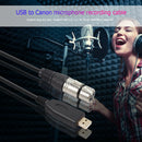 2m USB Microphone Cable for Karaoke Mic USB Male to XLR Female Mic Cord A