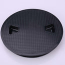 Marine Boat RV Black 6" Plastic Access Hatch Cover Lid Screw Out Deck Plate