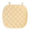 Plush Non-slip Car Cushion Keep Warm Diamond Car Seat Cover Mat(Beige) A