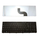 UK Layout Replacement Laptop Keyboard Glossy Black Frame for Acer Aspire 5750