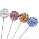 12 Pcs Round Rhinestone Dress Maker Pins DIY Sewing Quilting Accessories
