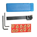 10Pcs WNMG0804 Inserts + Wrench With WWLNR1616H08 Lathe Turning Tool Holder