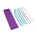 Set of Reusable Straws Extra Long Straws High/Low Temperature Resisatant