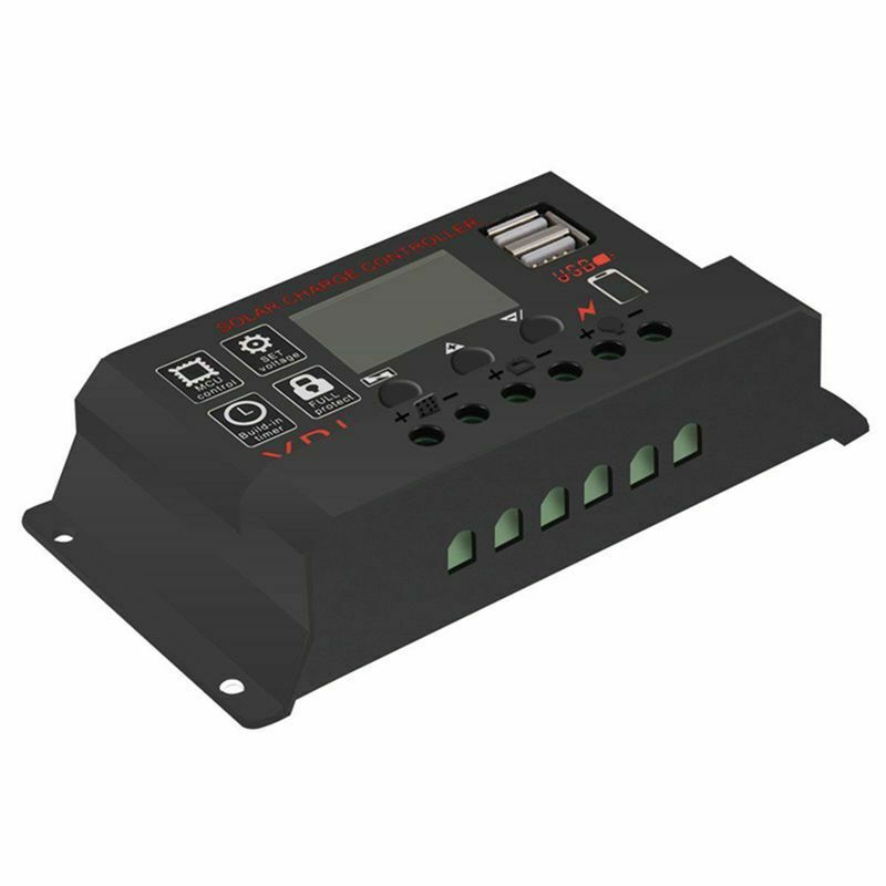 Solar Panel Controller Battery Charge Regulator 12V/24V Auto With Dual UsbÃ¯Â¼Ë† D2Q9