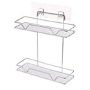 Double Layer Bathroom Organizer Stainless Steel Storage Shelf Kitchen Bathr