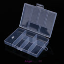 Fixable 6 Compartment Plastic Storage Box Jewelry Earring Case Holder