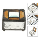 Glass Jewelry Box Highed Mirror Watch Ring Bracelet Necklace Holder Storage Case