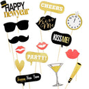 32pc Happy New Year Photo Booth Props Paper Photo Frame Christmas decoratioSEAU
