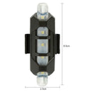 USB Rechargeable LED Bicycle Taillight Waterproof Bike Warning Lamp (White)